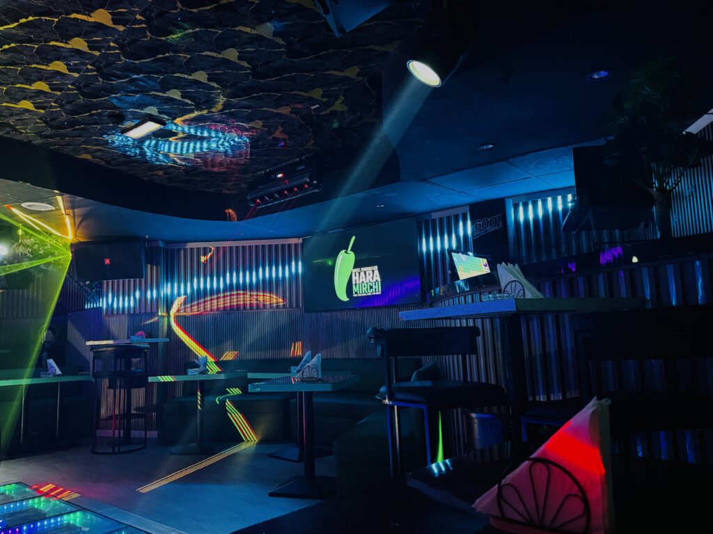 Sitting Area of Hara Mirchi Club