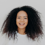 Curl hair girl image